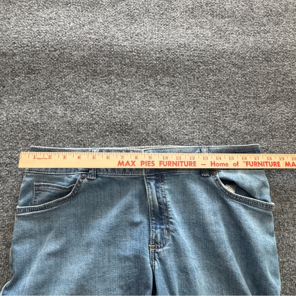 Wrangler Low Rise Straight Leg Jeans 13/14x34 Light Wash Western Stretch Denim - Picture 12 of 16